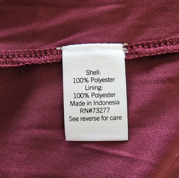 NWT LC Lauren Conrad Silky Burgundy Tiered A-Line Midi Skirt Plus Size XXL 1219 - Picture 11 of 14